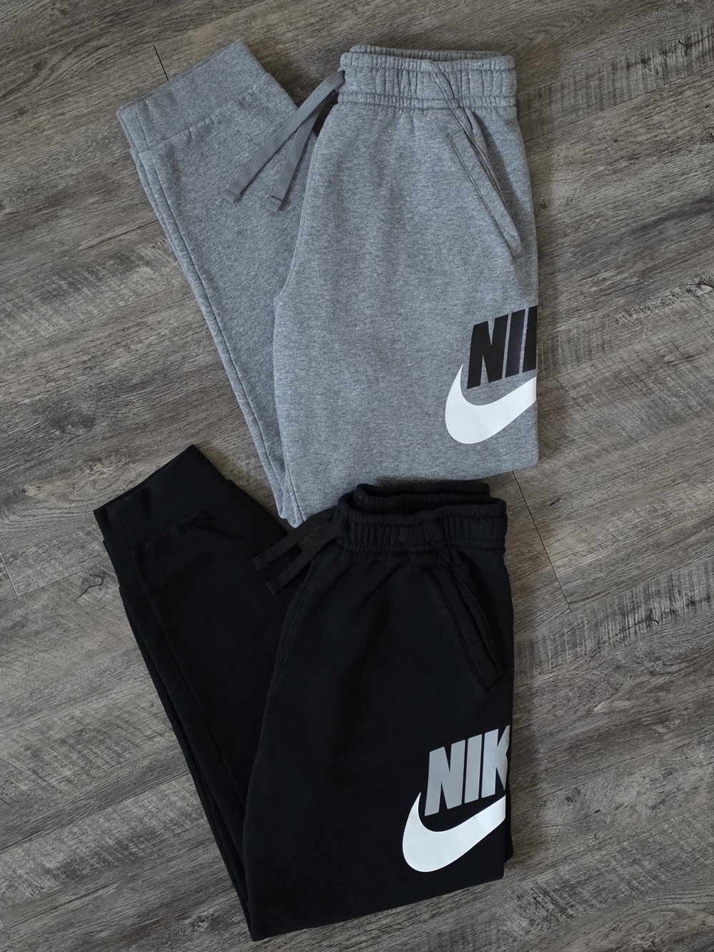 Boys Nike Grey & Black Joggers